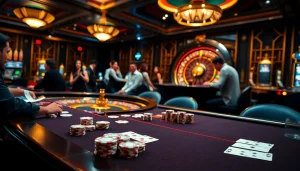 Experience the excitement of LC88 with high-quality poker chips and a spinning roulette wheel.