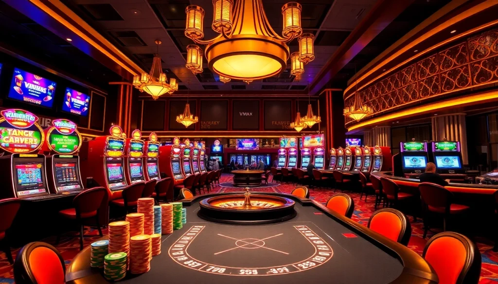 Experience high-stakes gaming at Vmax casino with vibrant tables and thrilling action.