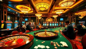 Engaged players at nhà cái sv66 enjoying a thrilling casino experience with vibrant games.