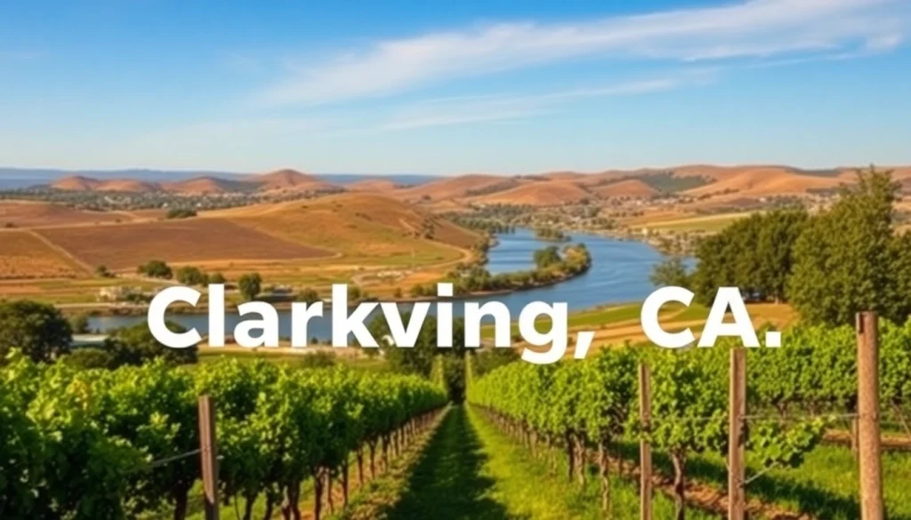 Vibrant vineyards in Clarksburg CA against a scenic Sacramento River backdrop.
