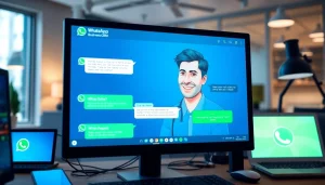 Engage with customers effectively using https://whatalker.com, highlighting a professional WhatsApp Business CRM interface.
