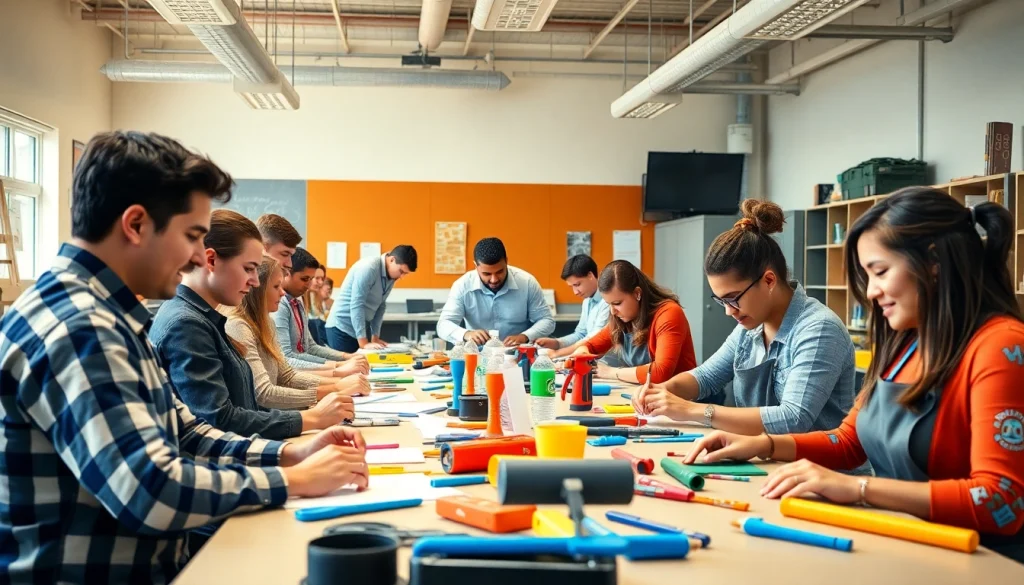 Students training in a Trade School Tennessee classroom, showcasing hands-on skills with instructors.