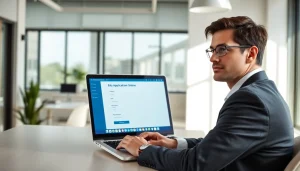 Complete your esta application efficiently with a focused individual at work.