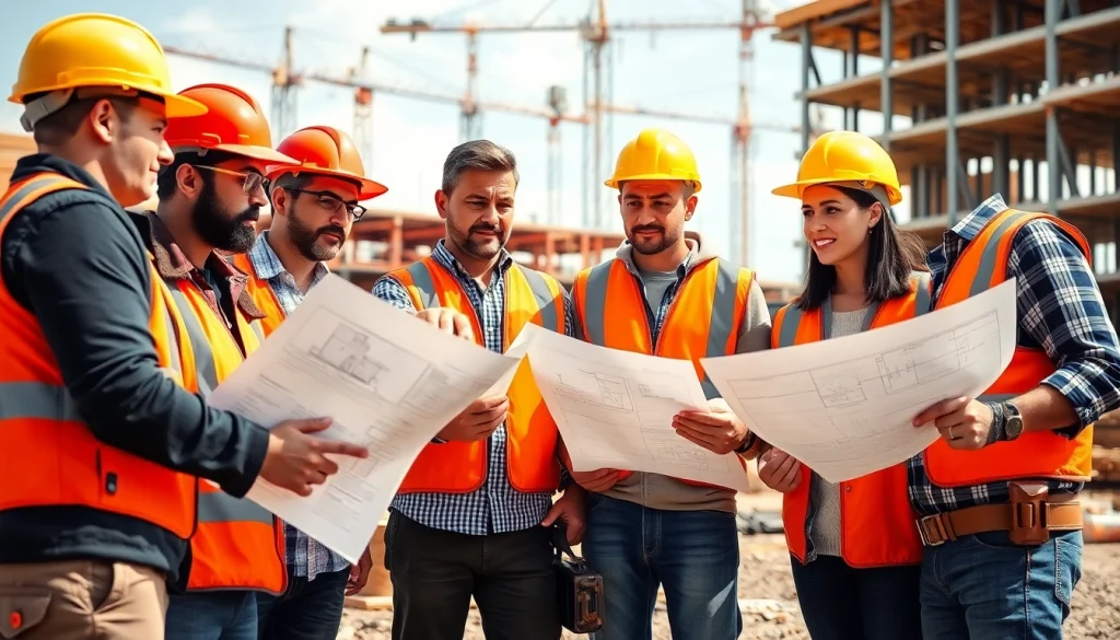 Showcase of teamwork at a construction site in Colorado representing the construction association colorado.