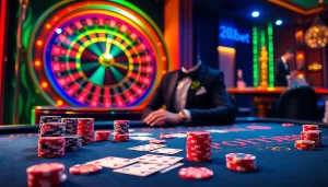 Engage with the thrilling atmosphere of high-stakes gambling at https://120bett.com.br/ featuring poker tables and roulette.