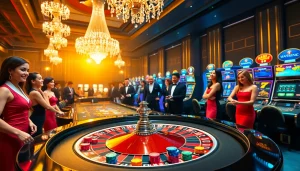Experience the thrill of winning at 9WIN's luxurious casino with roulette, slots, and poker tables.