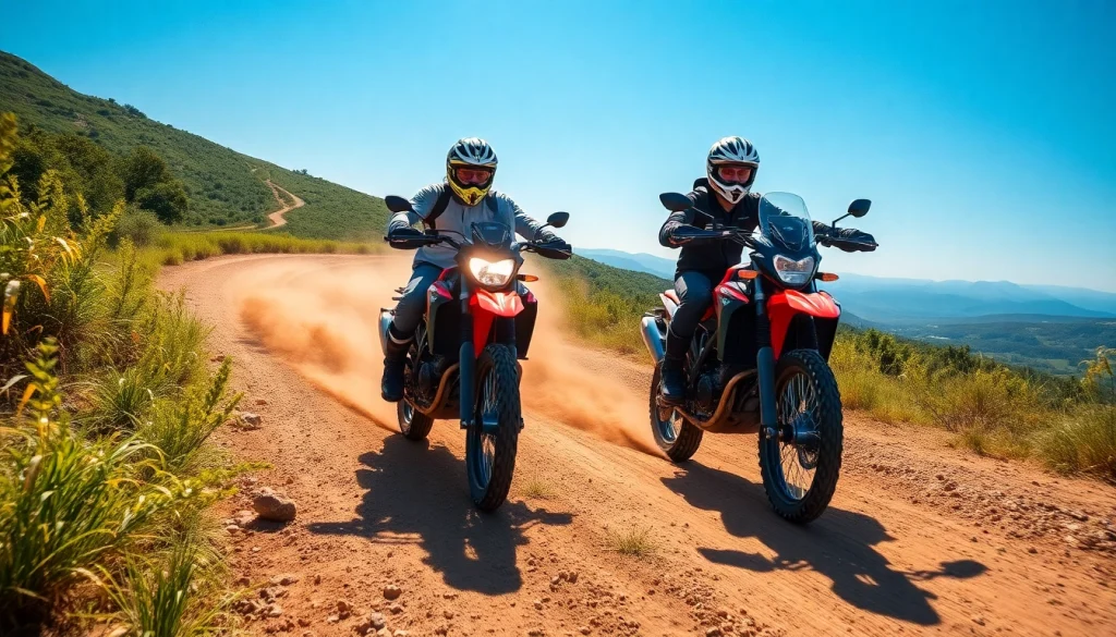 Showcasing motorcycle riders in action at https://relevance.com.ua, emphasizing adventure and thrill in nature.