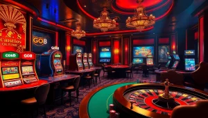 Experience the luxury of GO8 online gaming with captivating casino elements and players engaged in thrilling action.