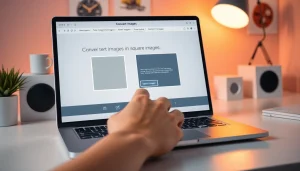 Transform your square image effortlessly with our online tool, showing live previews and multiple background options.