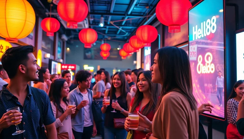 Hello88 brand social event with vibrant atmosphere and youthful connections