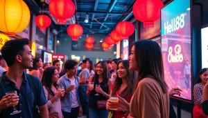Hello88 brand social event with vibrant atmosphere and youthful connections