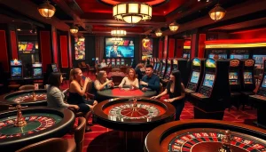 Experience thrilling betting at tk88 with vibrant casino tables and engaging gameplay visuals.