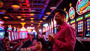 Menangkan slot deposit 1000 sambil bermain di kasino dengan suasana yang ramai.