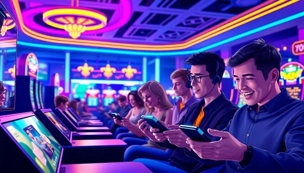 Menampilkan permainan petanitoto yang menarik dengan pemain antusias dan lingkungan kasino virtual.