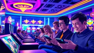 Menampilkan permainan petanitoto yang menarik dengan pemain antusias dan lingkungan kasino virtual.