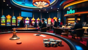 Experience the thrill of winning at TV88's professional casino games with poker and roulette.