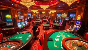 Engage in sky88 fun with luxurious casino tables and vibrant gaming excitement.