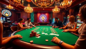 Experience excitement at nhà cái gg88 with players enjoying a vibrant casino environment.