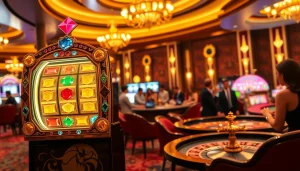 Experience the thrill of slot online apiraja88 in this vibrant casino scene.