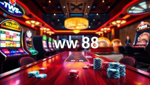 Exciting gambling experience at ww 88 online casino with vibrant tables and slot machines.