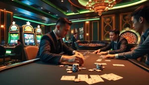 Experience thrilling gameplay at https://pg88.cafe/ with a luxurious casino poker scene showcasing rich chips and cards.