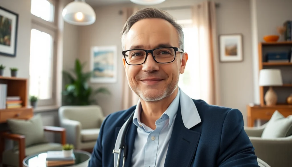 Consultation with a compassionate psychiatrist in Dubai, creating a welcoming atmosphere.