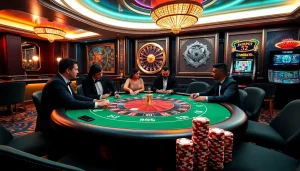 Experience high-stakes poker action at MM88's luxurious casino tables.