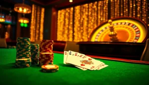 Experience the thrill of winning with poker chips and cards at https://s80web.com/ casino table.