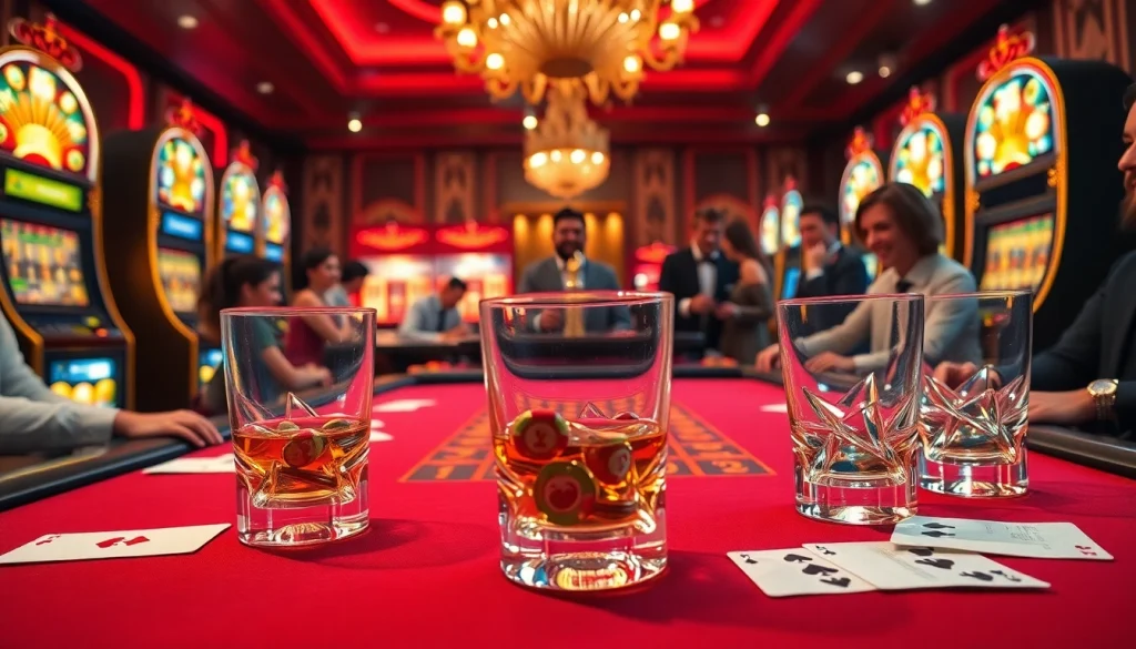 Players engaging in dynamic betting action at the BJ38 casino table, surrounded by excitement and luxury.