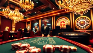 Experience the excitement of Cwin at a luxurious casino blackjack table.