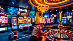 Experience the thrill of online gaming at bet88 with luxury slots and poker games in action.
