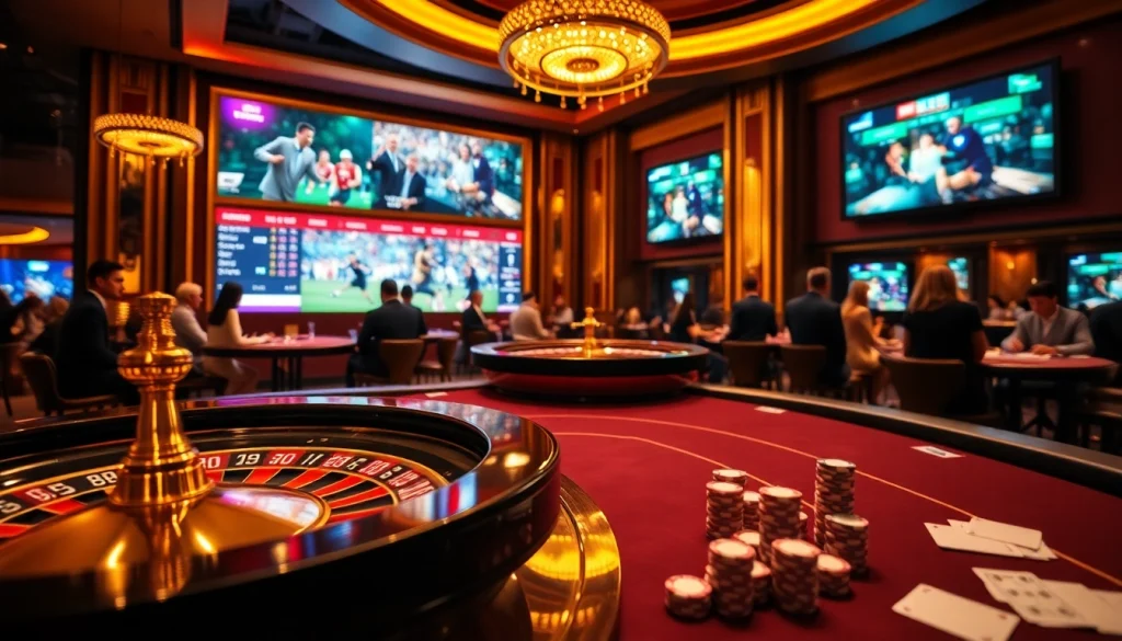 Experience high-stakes excitement at https://vaoluoitv.it.com with a vibrant casino scene featuring roulette and poker.