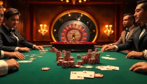 Experience thrilling poker action at F8BET with vibrant chips and professional players.