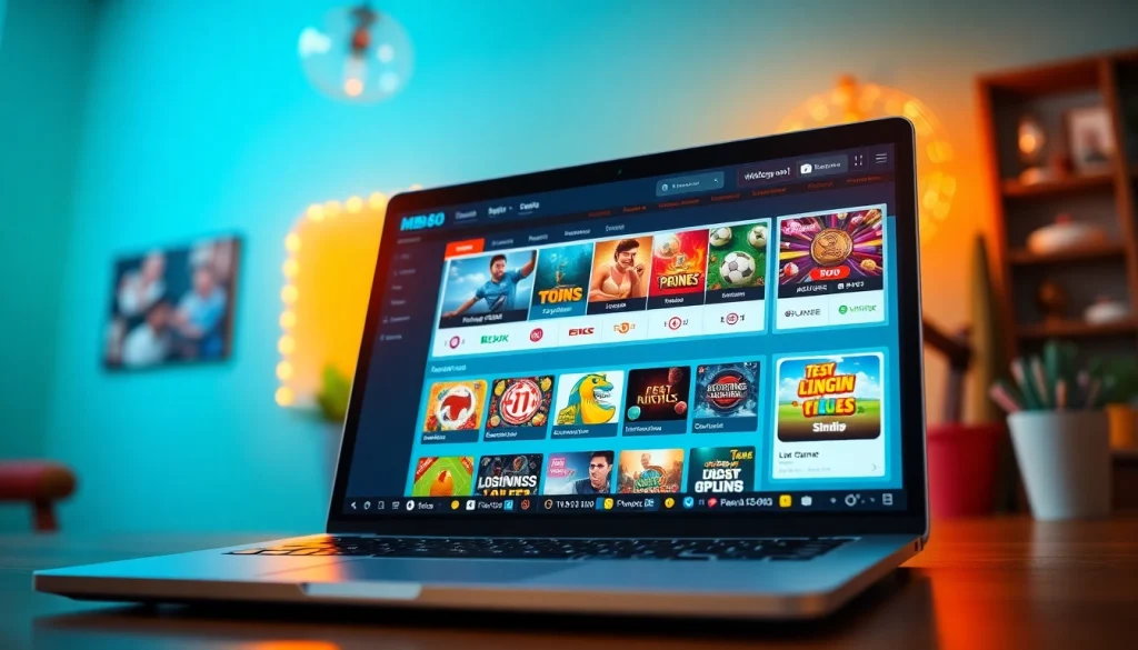 Engaging online betting interface on MB88.com showcasing sports and casino games.
