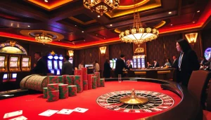 Players enjoying high-stakes poker at http://228kbet.net/, experiencing luxury and excitement in a dynamic casino setting.
