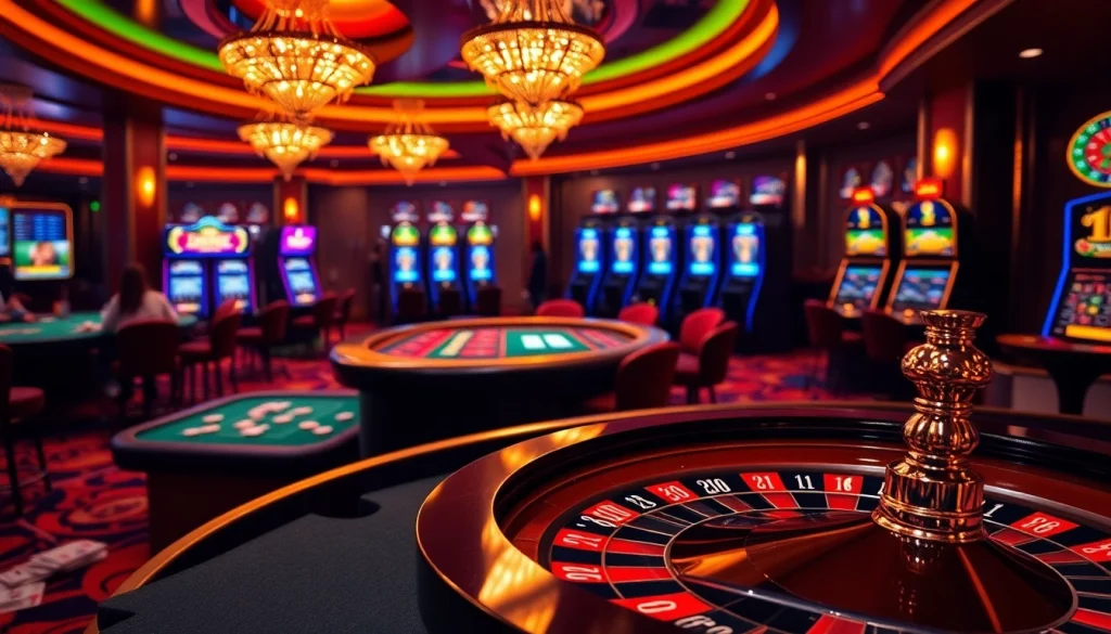 The hidden wiki reveals exciting casino games with players at poker tables and a spinning roulette wheel.