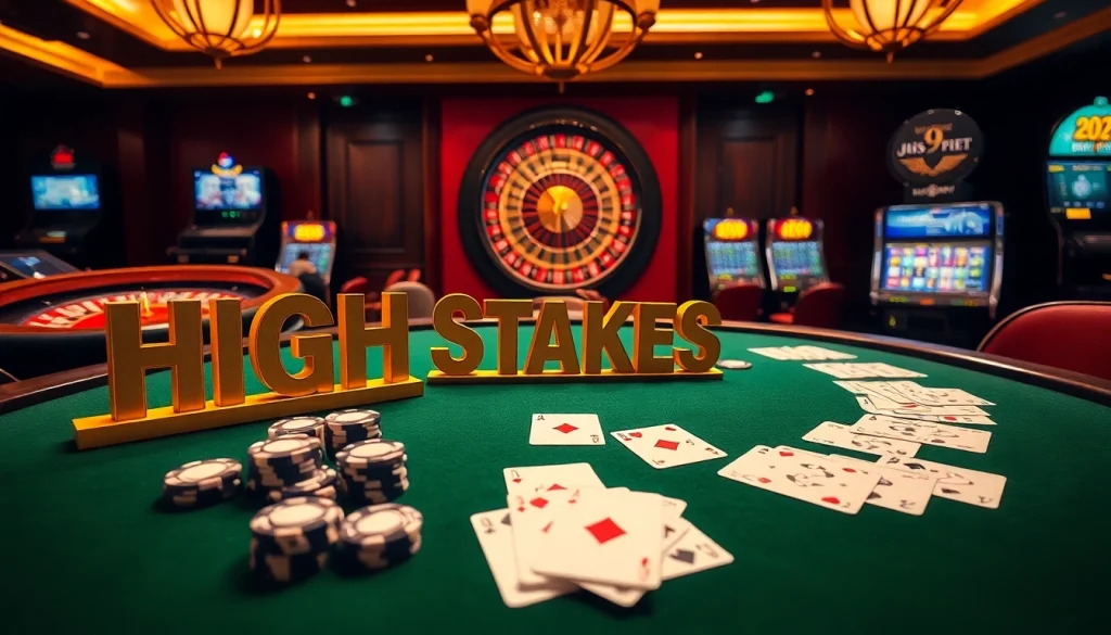 Experience thrilling gameplay at i9bet with luxurious poker tables and vibrant roulette wheels.