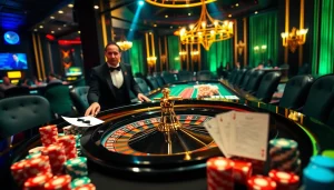 Betting chips and a roulette wheel in a vibrant casino scene with hidden wiki insights.