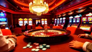 Experience the excitement of gambling at go99.uk.net with vibrant poker chips and roulette tables.