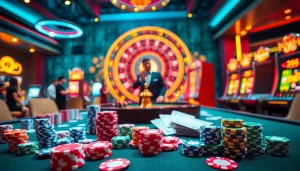 Experience the thrill of winning at 23win's luxurious casino with vibrant games and engaging players.