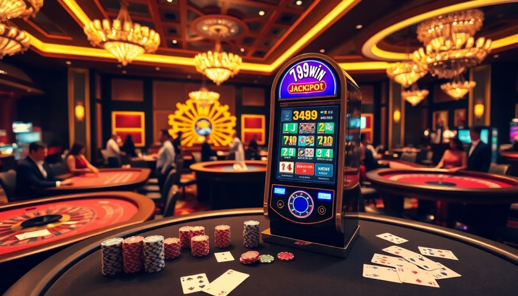 Experience exciting gameplay at 789win with vibrant casino tables and luxurious atmosphere.