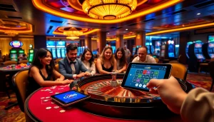 Engaged players enjoying a thrilling round at co88 roulette table in a luxurious casino setting.