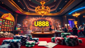 Experience the excitement of U888 online gaming with vibrant slots and elegant casino tables.