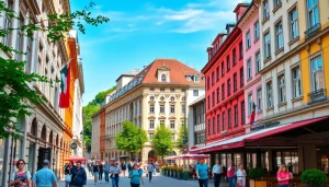 Erleben Sie lebendige Straßenansichten von Stadt Wien mit zeitloser Architektur.