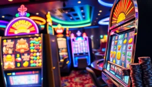 Experience thrilling nổ hũ slot machine action with vibrant visuals and casino excitement.