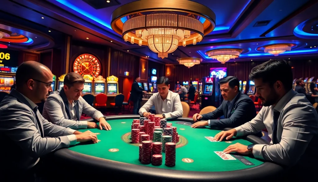 Experience thrilling gameplay at https://nk88net.com/ with vibrant casino visuals and professional gamblers.