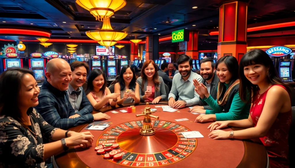 Experience the excitement of go88 casino games with vibrant colors and engaging table action.