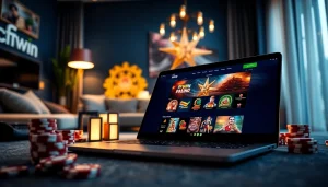 Experience FFWIN's engaging online casino interface with vibrant game graphics and a welcoming atmosphere.