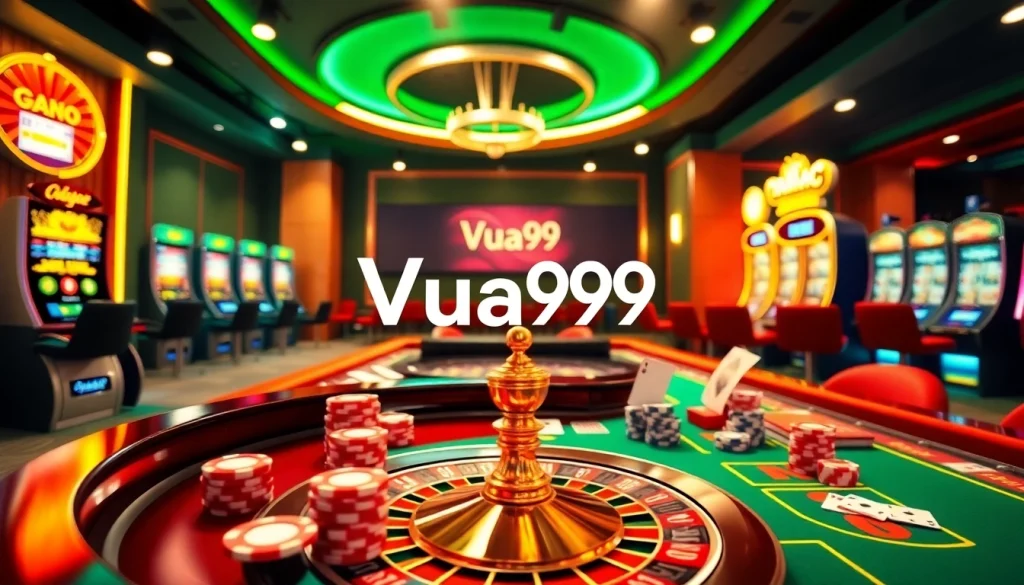 Experience the excitement of Vua99 online gambling with captivating casino visuals.