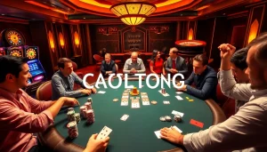 Caffolding Bolton exemplifies high-stakes excitement at a poker table with colorful chips and intense players.